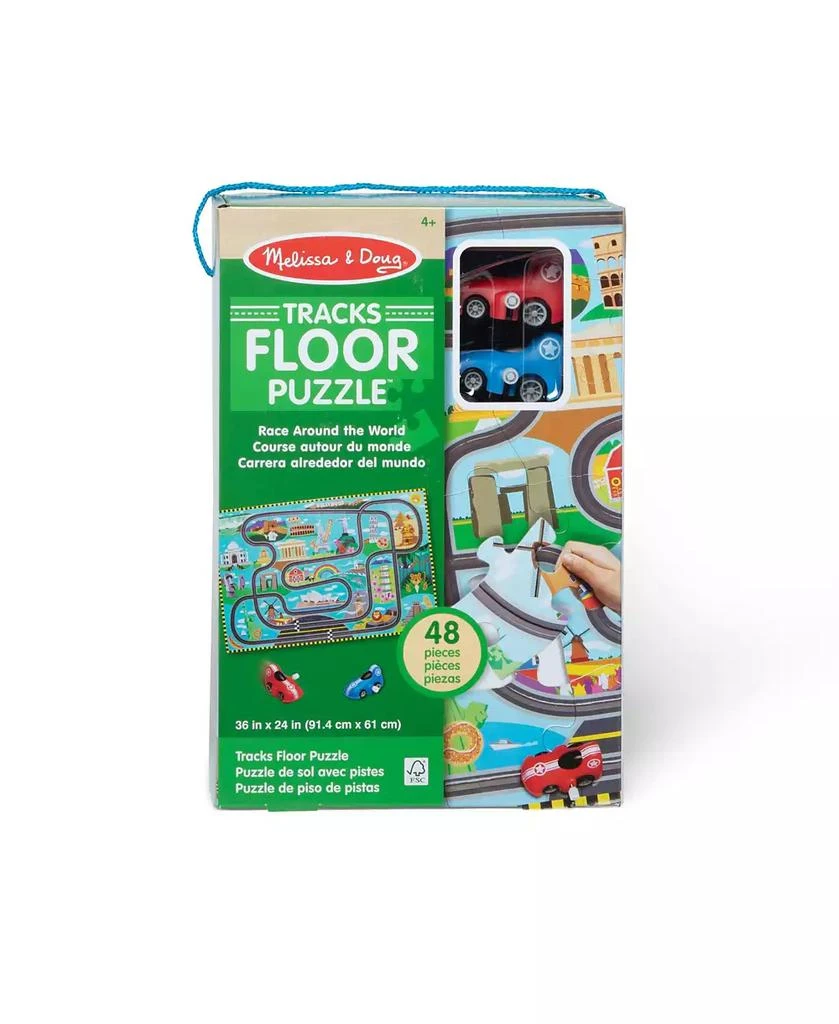 商品Melissa & Doug|Race Track Floor Puzzle and Play Set,价格¥173,第3张图片详细描述