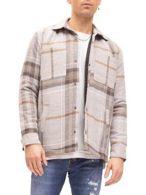 商品RON TOMSON|Checked Shirt Jacket,价格¥525,第3张图片详细描述