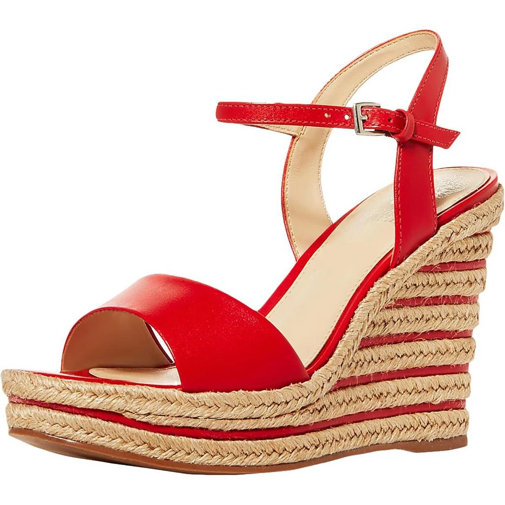 商品Vince Camuto|Vince Camuto Womens Marybell Leather Ankle Strap Wedge Sandals,价格¥396,第2张图片详细描述