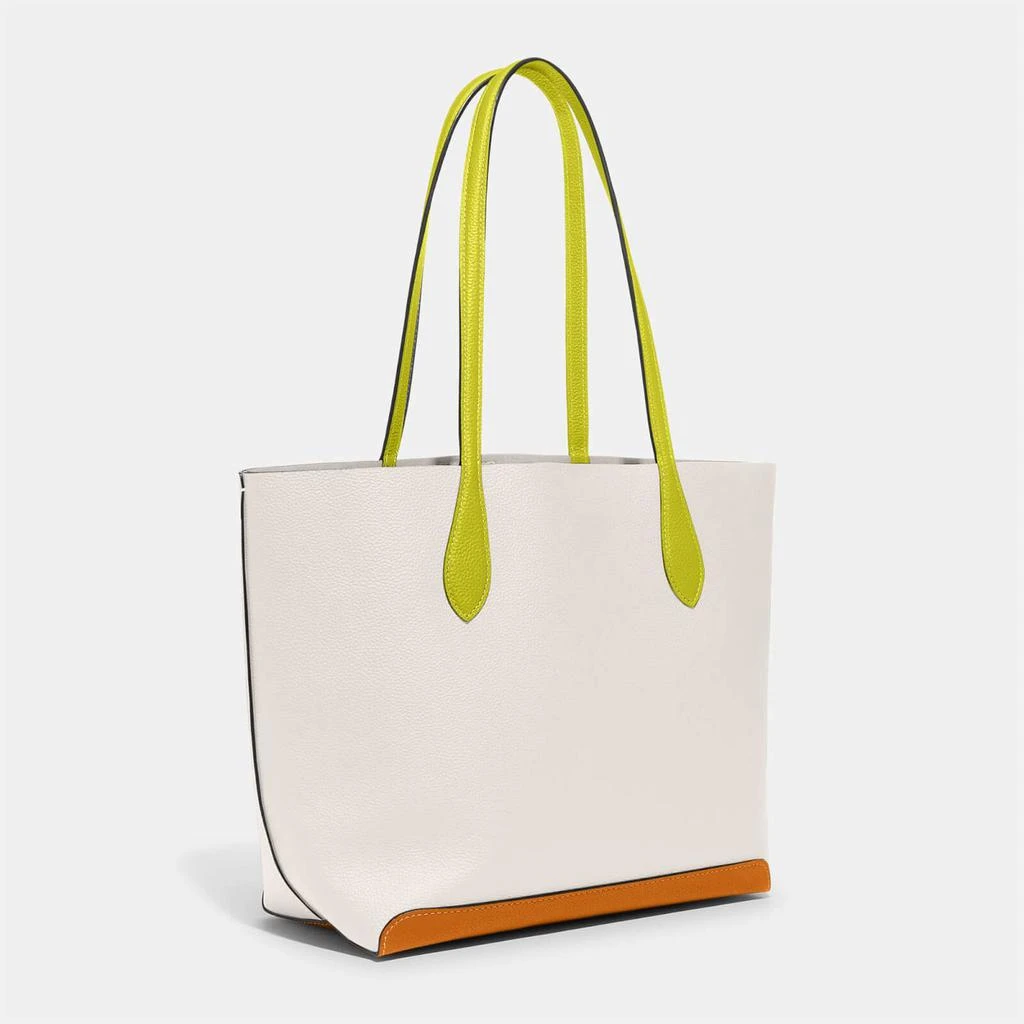 商品Coach|Coach Women's Colorblock Leather Kia Tote Bag - Chalk Multi,价格¥1635,第4张图片详细描述