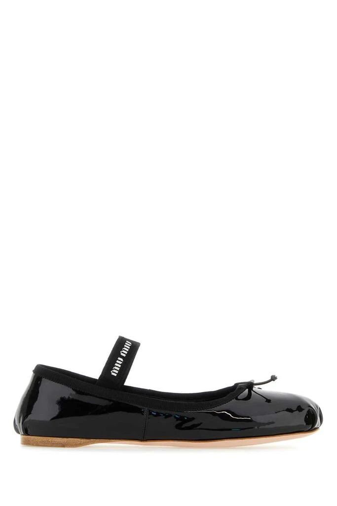 商品Miu Miu|Miu Miu Logo-Band Bow-Detailed Ballerina Shoes,价格¥5900,第1张图片