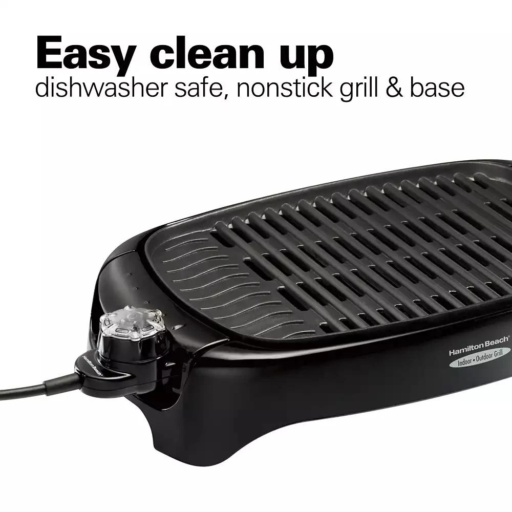 商品Hamilton Beach|8 Serving Indoor & Outdoor Smokeless Grill - 31605N,价格¥508,第2张图片详细描述