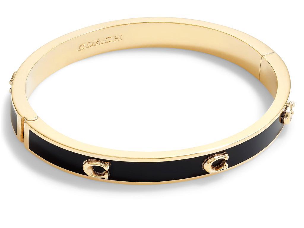 商品Coach|Pegged C Hinge Bangle Bracelet,价格¥525-¥664,第1张图片