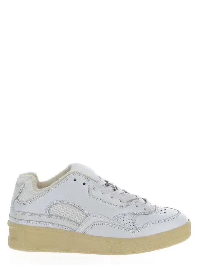 Jil Sander Women's Basket Low White Leather Sneakers商品第1张图片规格展示