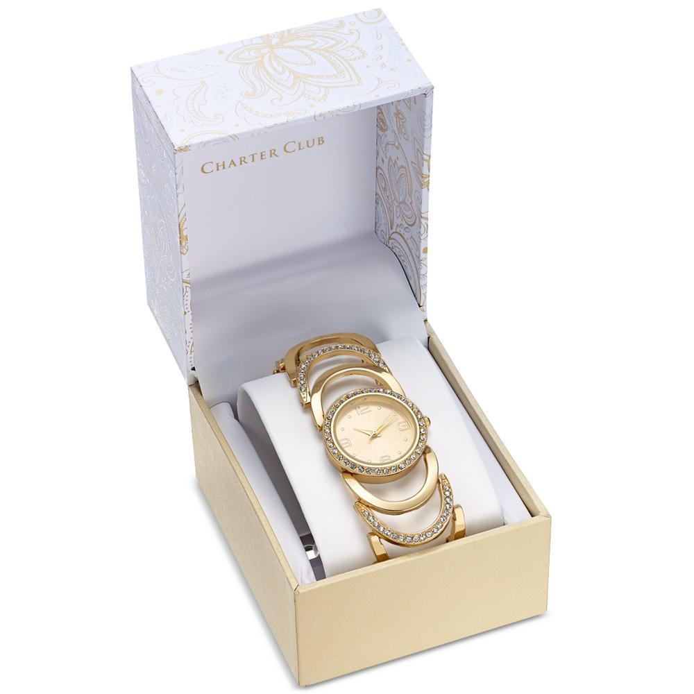 商品Charter Club|Women's Crystal Accent Bracelet Watch 30mm, Created for Macy's,价格¥118,第4张图片详细描述