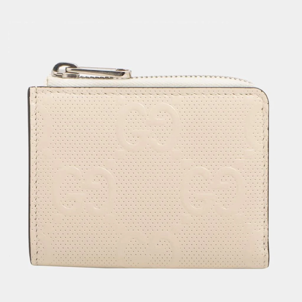 商品[二手商品] Gucci|Gucci GG embossed 657571 Leather Coin purse White,价格¥3650,第1张图片