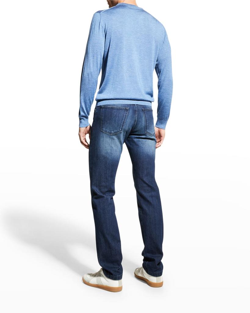 Men's Heathered Cotton Crewneck Sweater商品第4张图片规格展示