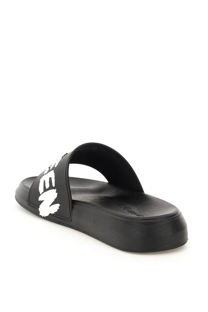 商品Alexander McQueen|'McQUEEN GRAFFITI' RUBBER SLIDERS,价格¥2164,第2张图片详细描述