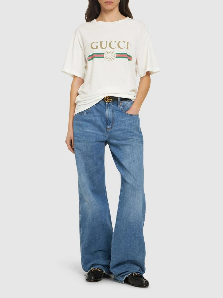 商品Gucci|Vintage Logo Cotton Jersey T-shirt,价格¥4542,第1张图片详细描述