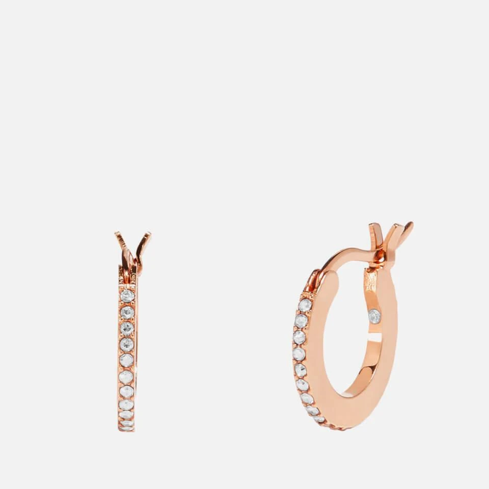 商品Coach|Coach Women's Pave Huggie Earrings - Ro/Peach,价格¥278,第2张图片详细描述