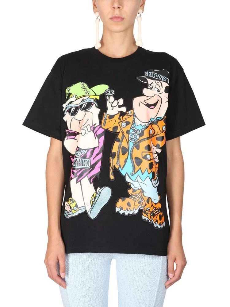商品Moschino|Moschino The Flintstones Printed Crewneck T-Shirt,价格¥2220,第1张图片