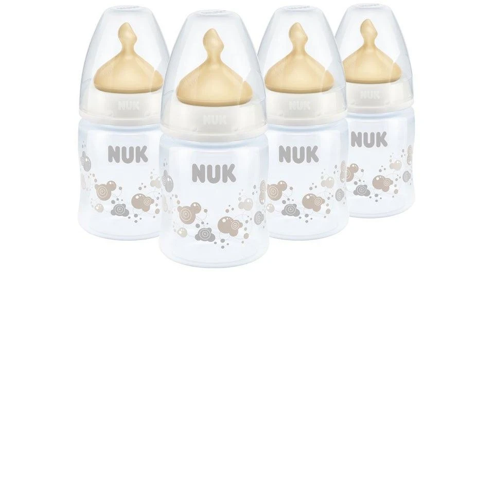 商品NUK|NUK 温控奶瓶带乳胶奶嘴 4*150ml,价格¥307,第1张图片
