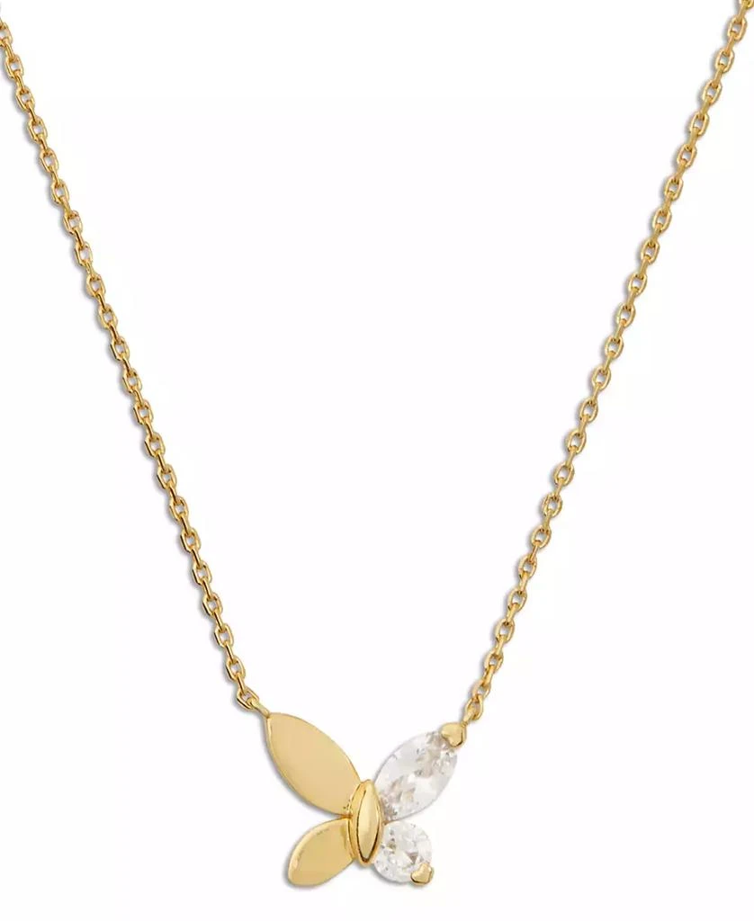 商品Kate Spade|Gold-Tone Crystal Social Butterfly Pendant Necklace, 16" + 3" extender,价格¥389,第1张图片