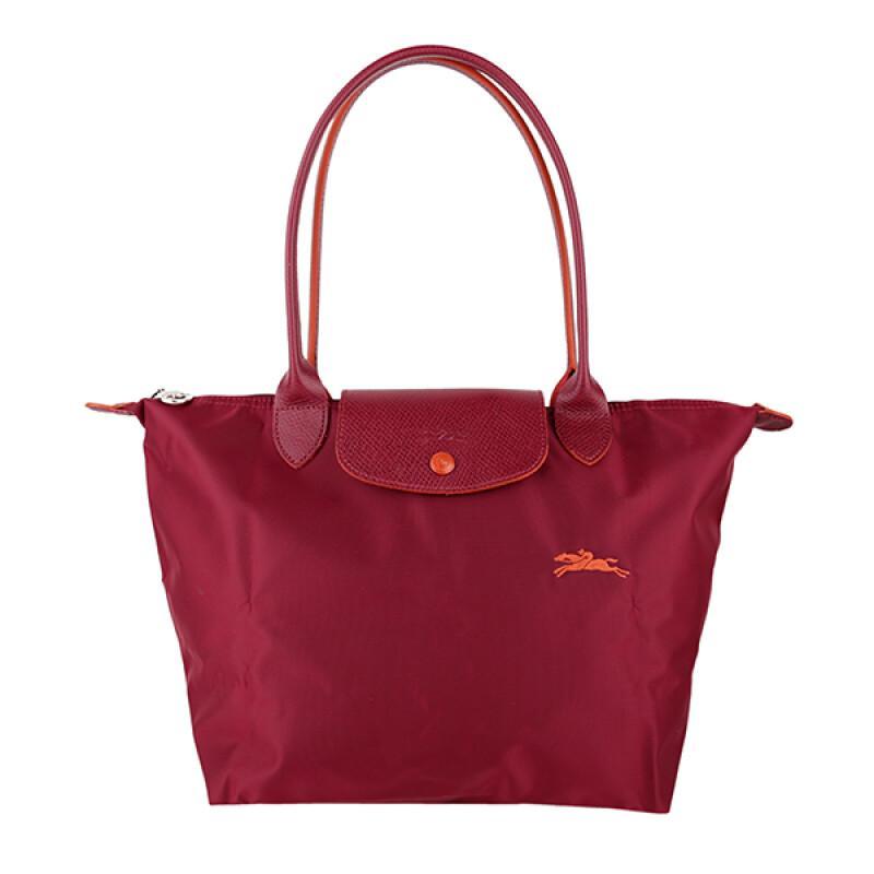 商品[国内直发] Longchamp|LONGCHAMP/珑骧女士长柄可折叠手提单肩包饺子包小号 2605 619 209 紫红色,价格¥595,第4张图片详细描述