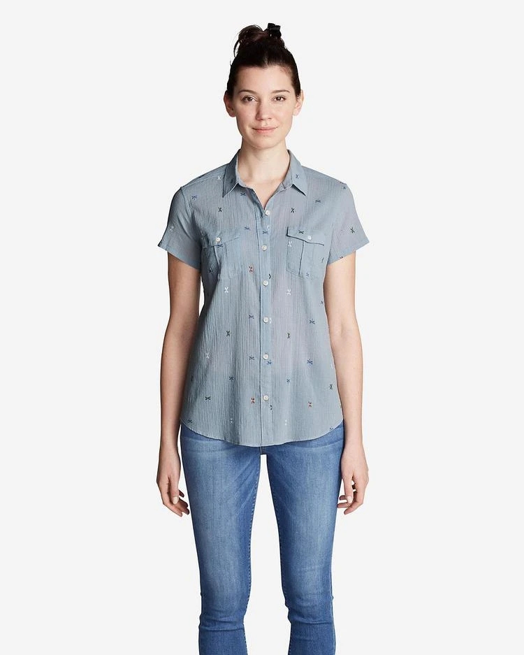 商品Eddie Bauer|Women&#39;s Packable Short-Sleeve Shirt - Print,价格¥224,第1张图片