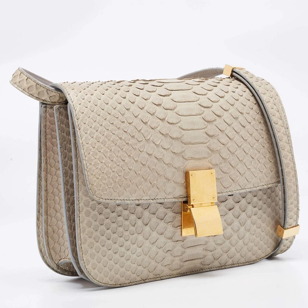 商品[二手商品] Celine|Celine Grey Python Medium Classic Box Shoulder Bag,价格¥14404,第3张图片详细描述