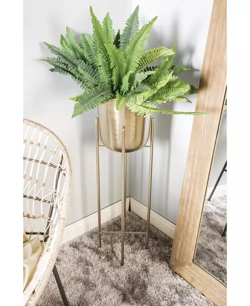 Large Modern Metallic Planters with Stands, Set of 2 商品