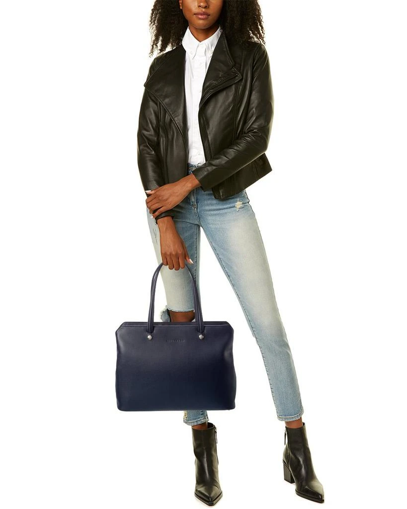 商品Longchamp|Longchamp Le Foulonne Leather Tote,价格¥2393,第1张图片