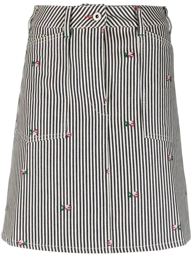 商品Kenzo|KENZO - Striped Denim Skirt,价格¥1857,第1张图片