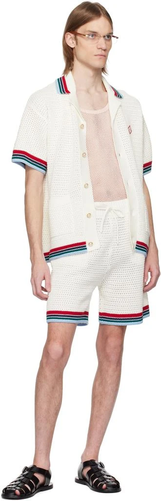 商品Casablanca|White Gothic Crochet Shirt,价格¥3511,第4张图片详细描述