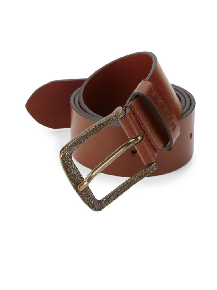 商品Diesel|Min02 Logo-Engrave Buckle Leather Belt,价格¥160,第1张图片