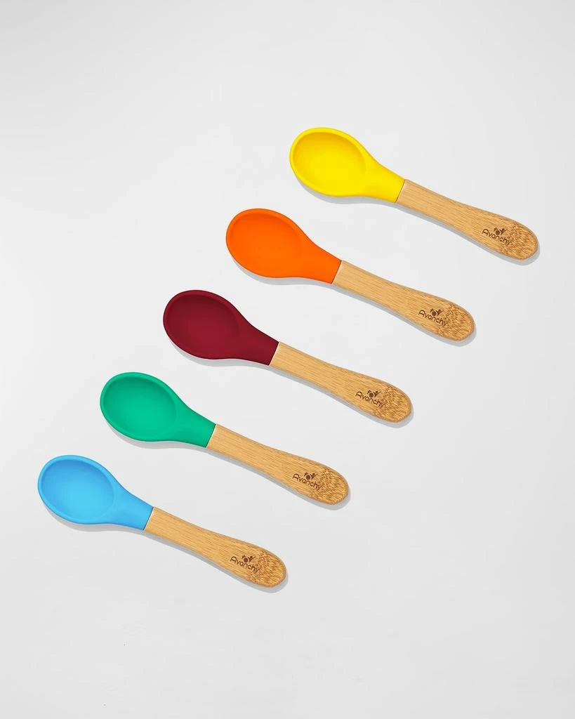 商品Avanchy|Baby's Bamboo & Silicone Training Spoons, Set of 5,价格¥164,第1张图片