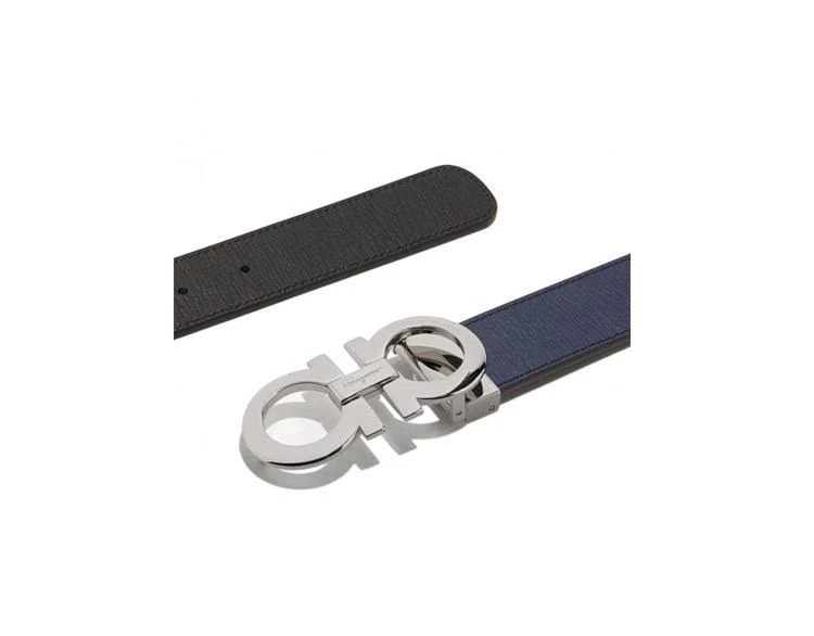 商品Salvatore Ferragamo|香港直邮Ferragamo菲拉格慕男士深蓝色牛皮腰带675542694426,价格¥5029,第5张图片详细描述