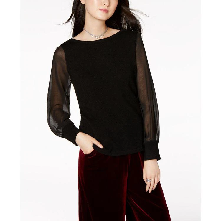 商品Charter Club|Cashmere Illusion-Sleeve Sweater, Created for Macy's,价格¥510,第1张图片