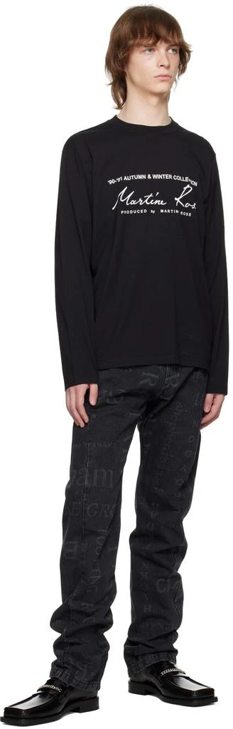商品Martine Rose|Black Printed Long Sleeve T-Shirt,价格¥972,第4张图片详细描述
