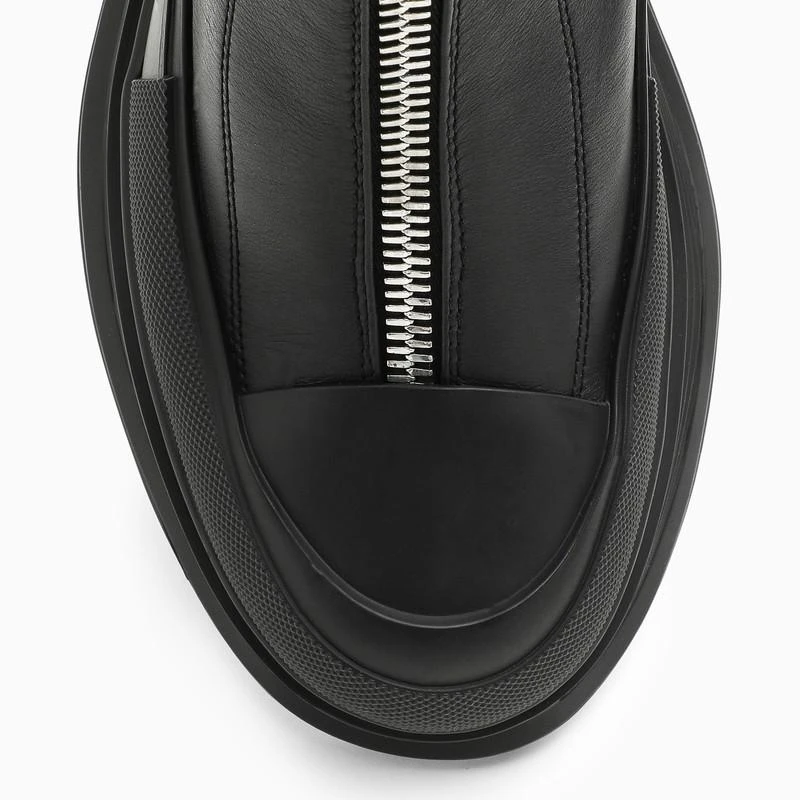 商品Alexander McQueen|Black Zip Tread Slick boot,价格¥6544,第3张图片详细描述