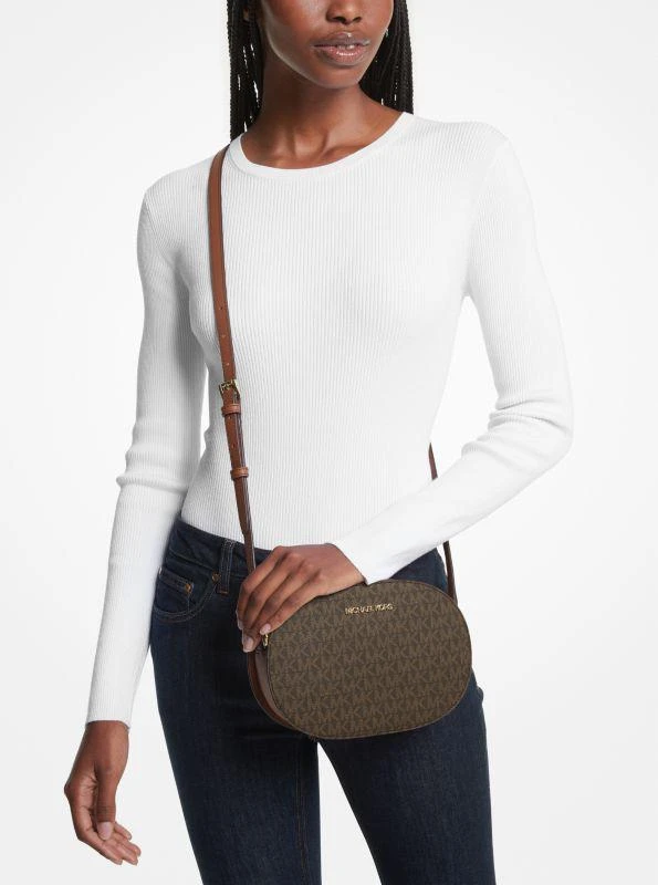 商品Michael Kors|Jet Set Travel Medium Signature Logo Crossbody Bag,价格¥519,第3张图片详细描述