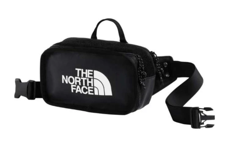 商品[国内直发] The North Face|北面 大logo explore blt魔术贴开合 涤纶 手提包斜挎包腰包胸包 常规 男女同款情侣款 黑色,价格¥410,第4张图片详细描述