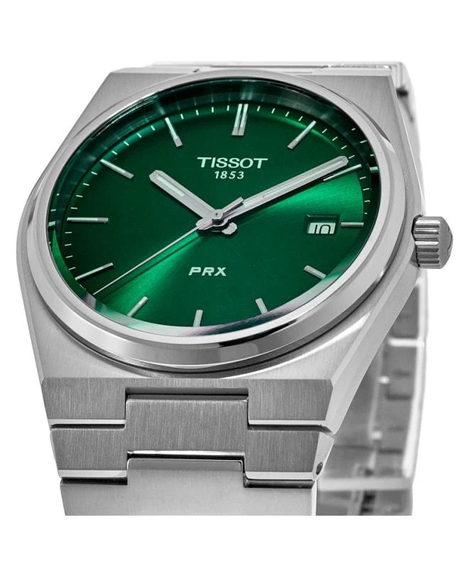 商品Tissot|Tissot PRX Quartz Green Dial Steel Men's Watch T137.410.11.091.00,价格¥2377,第2张图片详细描述