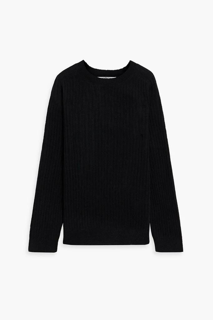 商品Alexander Wang|Ribbed alpaca-blend sweater,价格¥1617,第1张图片