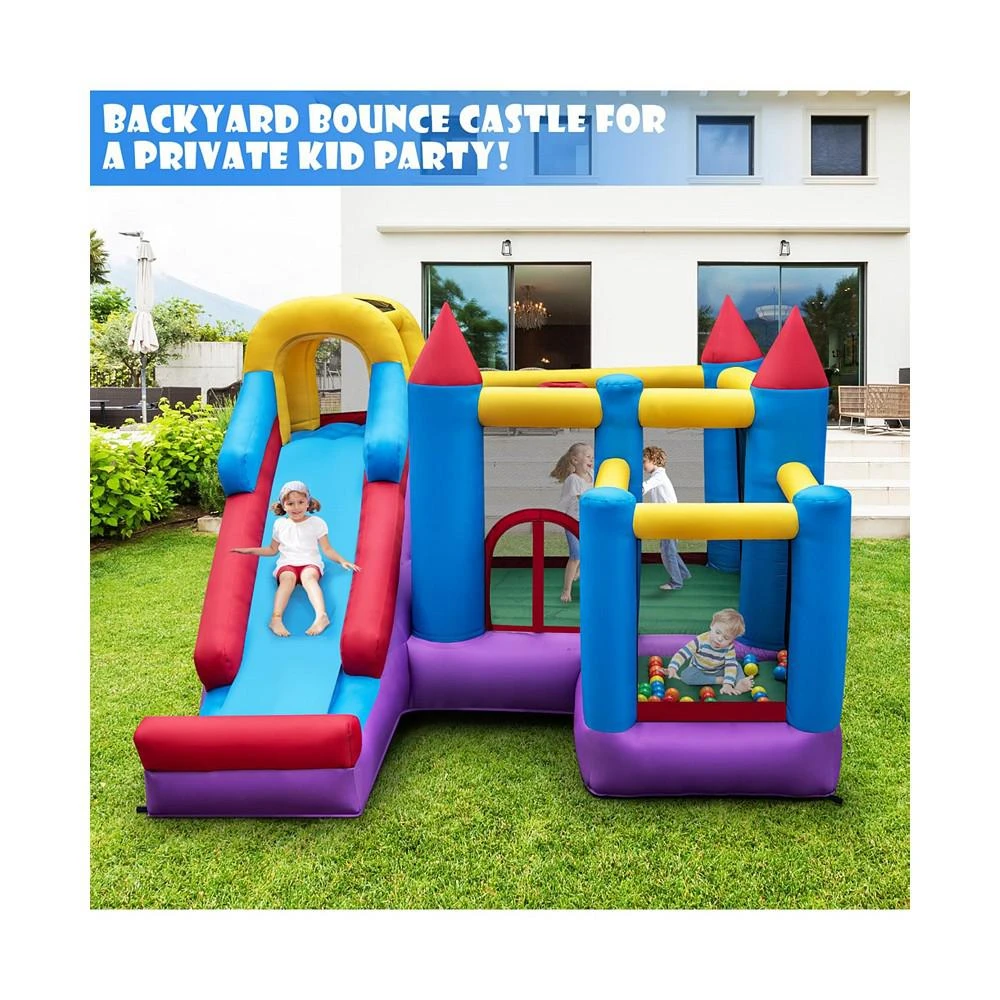 商品Costway|5-In-1 Inflatable Bounce Castle with Basketball Rim & Climbing Wall Blower Excluded,价格¥2090,第2张图片详细描述