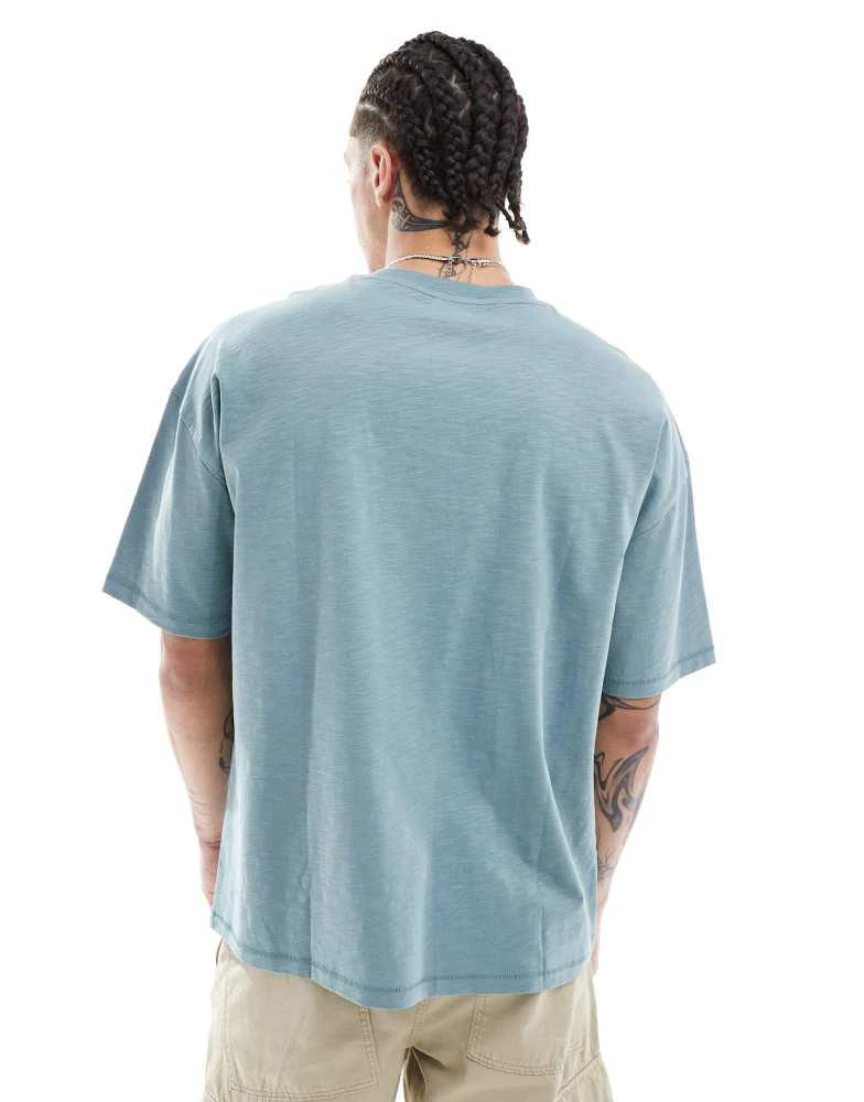 商品New Look|New Look slub pocket t-shirt in cool blue,价格¥137,第4张图片详细描述