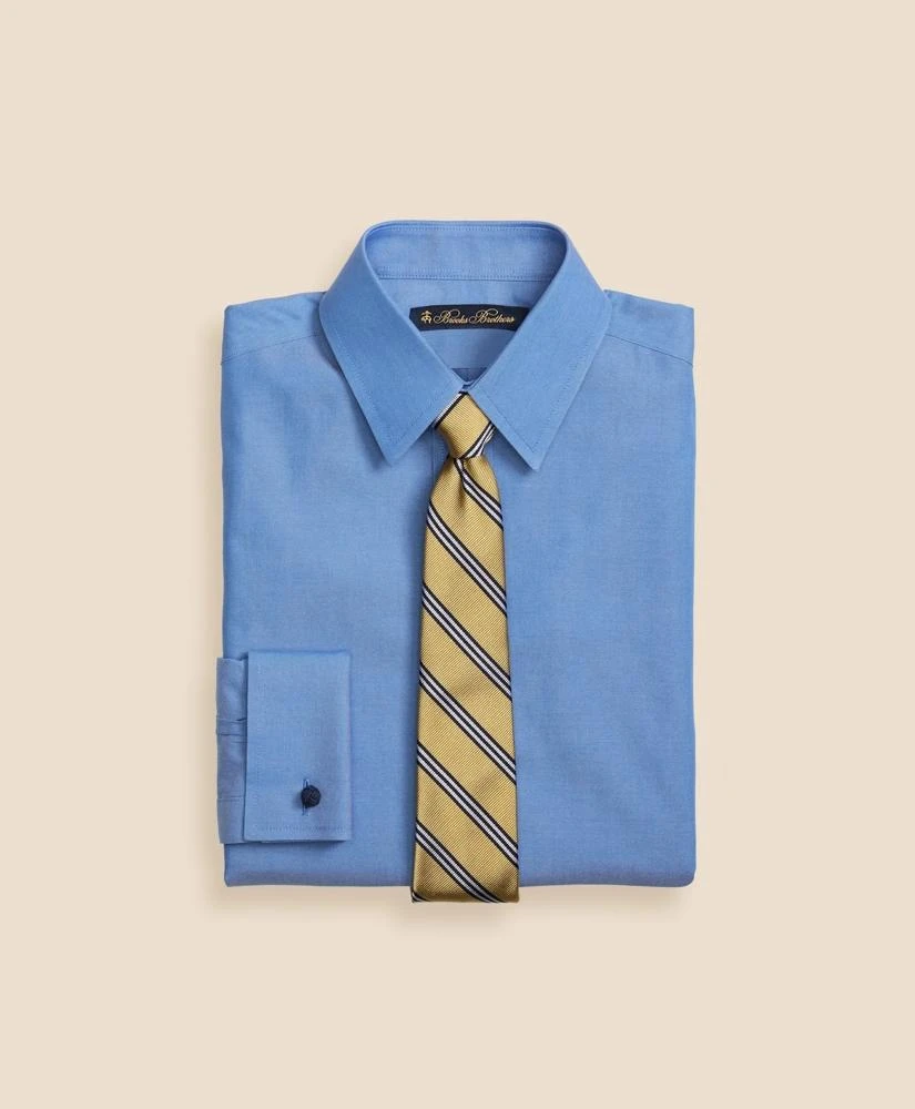 商品Brooks Brothers|Boys Non-Iron Supima® Pinpoint Cotton French Cuff Dress Shirt,价格¥244,第1张图片