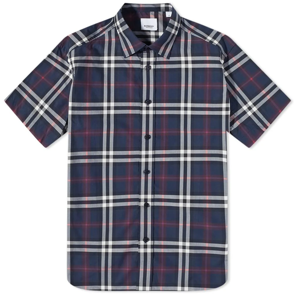 商品Burberry|Burberry Short Sleeve Caxton Classic Check Shirt,价格¥3839,第1张图片