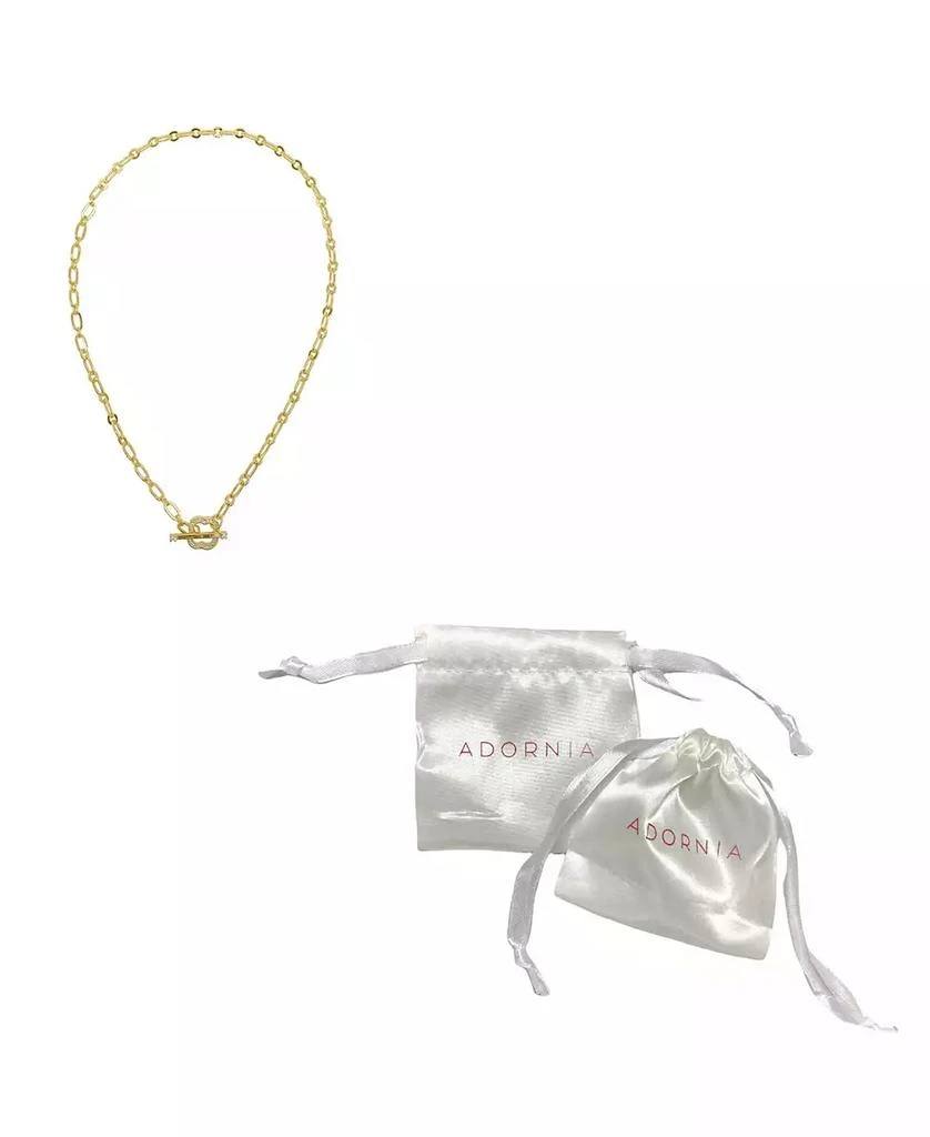 商品ADORNIA|Plated Crystal Clover Toggle Necklace,价格¥256,第3张图片详细描述