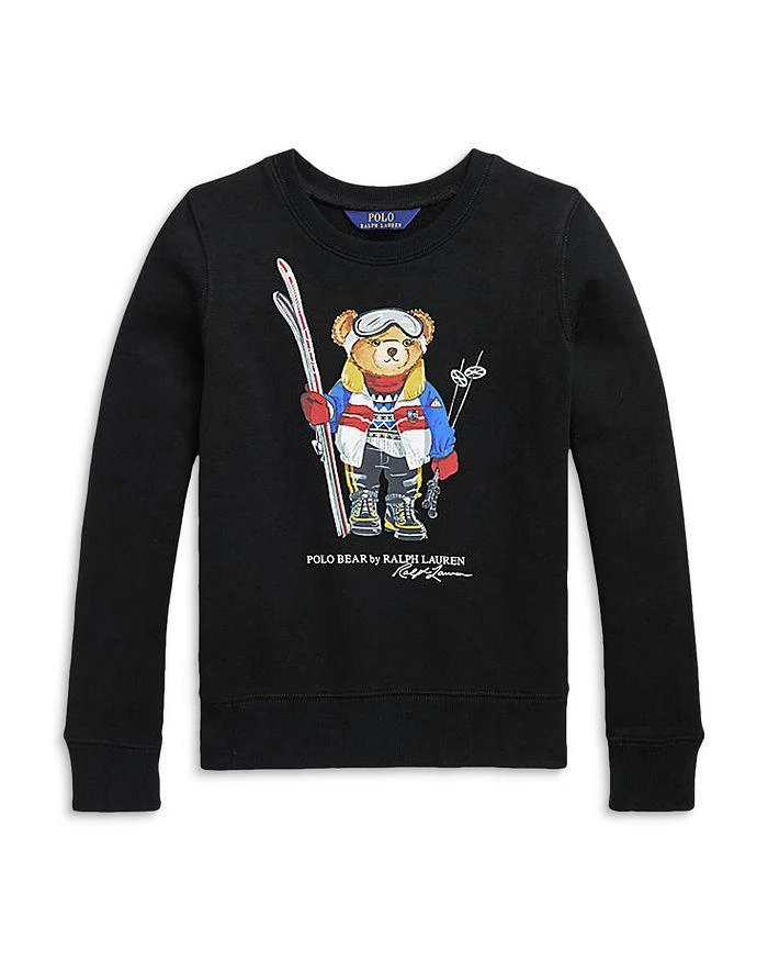 商品Ralph Lauren|Girls' Polo Bear Fleece Sweatshirt - Little Kid, Big Kid,价格¥207,第1张图片