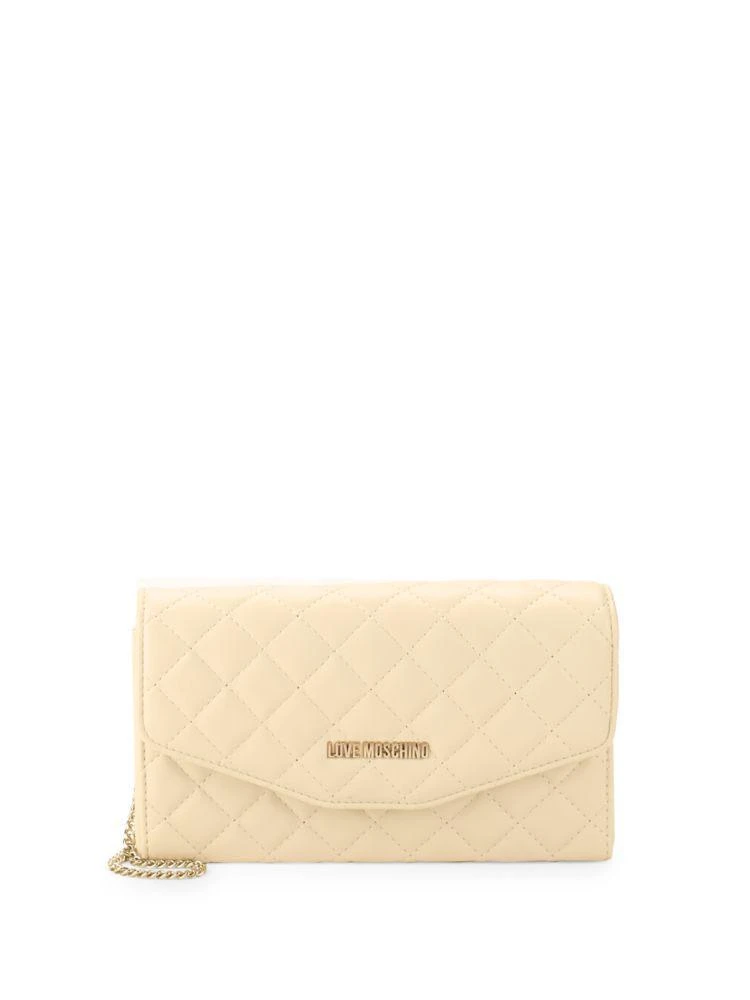 商品Moschino|Quilted Leather Clutch,价格¥629,第1张图片