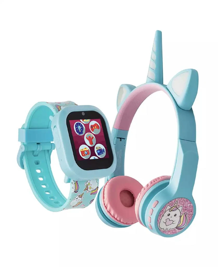 商品Playzoom|V3 Girls Light Blue Silicone Smartwatch 42mm Gift Set,价格¥225,第1张图片