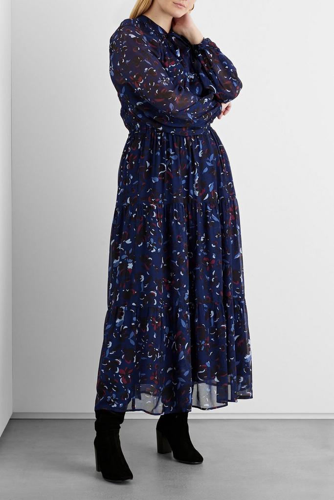 Emily pussy-bow printed chiffon maxi dress商品第4张图片规格展示