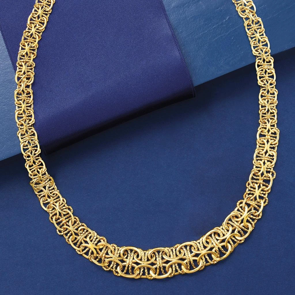 商品Ross-Simons|14kt Yellow Gold Graduated Byzantine Necklace,价格¥14186,第3张图片详细描述
