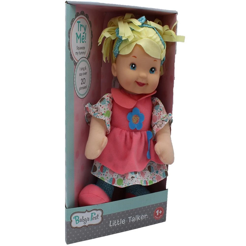 商品Baby's First by Nemcor|Goldberger Doll 15" Little Talker Doll Blonde with Coral Dress,价格¥150,第5张图片详细描述