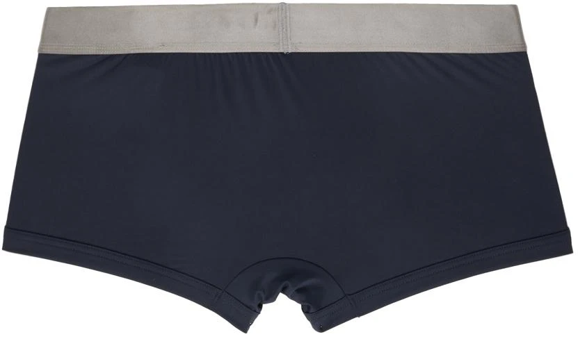 商品Calvin Klein|Three-Pack Blue & Black Microfibre Low Rise Trunk Boxers,价格¥265,第3张图片详细描述