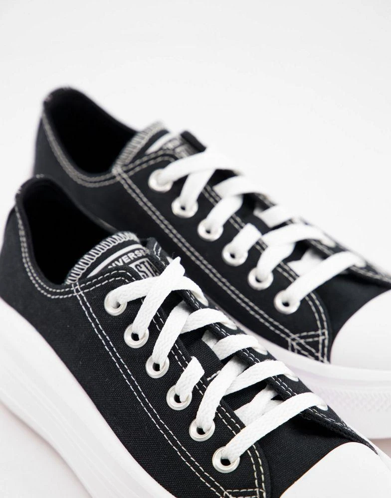 商品Converse|Converse Chuck Taylor All Star Move Ox trainers in black,价格¥719,第3张图片详细描述