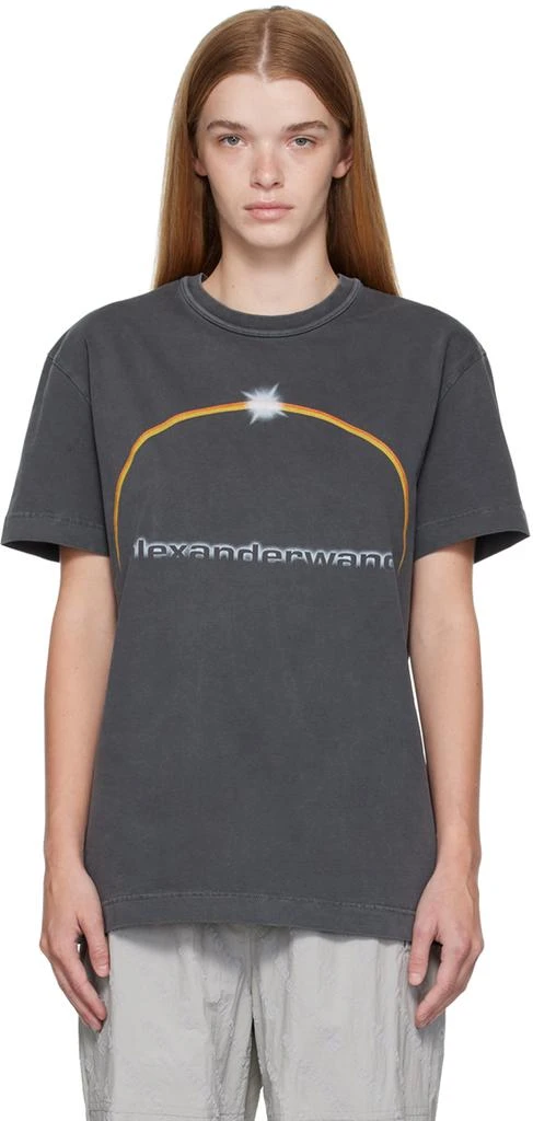 商品Alexander Wang|Gray Graphic T-Shirt,价格¥890,第1张图片