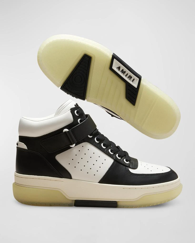 商品AMIRI|Men's Stadium Bicolor Leather High-Top Sneakers,价格¥2614,第2张图片详细描述