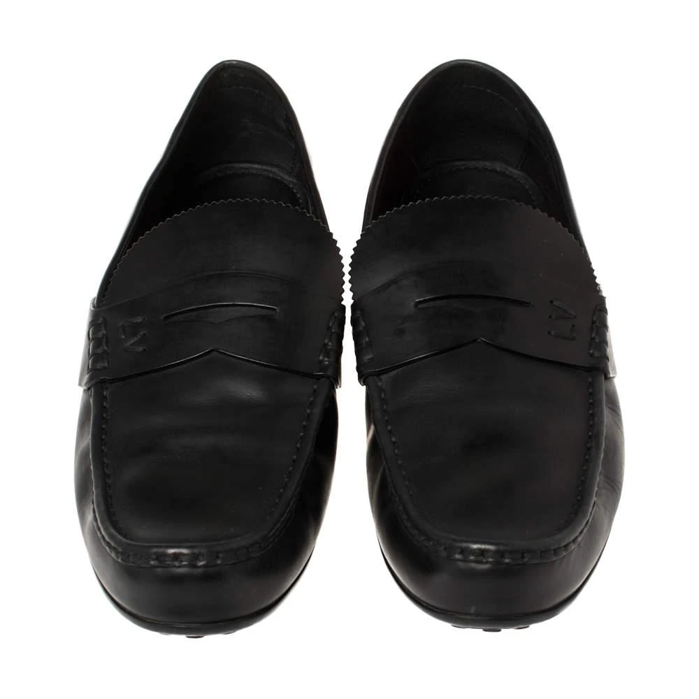商品[二手商品] Louis Vuitton|Louis Vuitton Black Leather Slip On Loafers Size 43.5,价格¥3179,第3张图片详细描述
